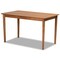 Baxton Studio Daymond Mid-Century Modern Tan Faux Leather and Walnut Brown Finished Wood 5-Piece Dining Nook Set 186-11352-11353-11354-9305-Zoro - alternate 8